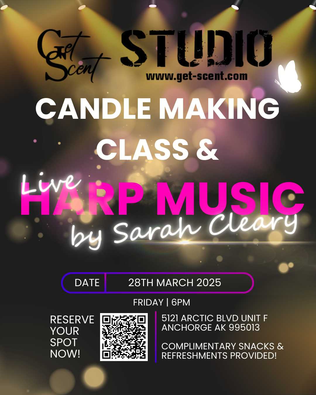 Candle Making Class with Harpist Sarah Cleary